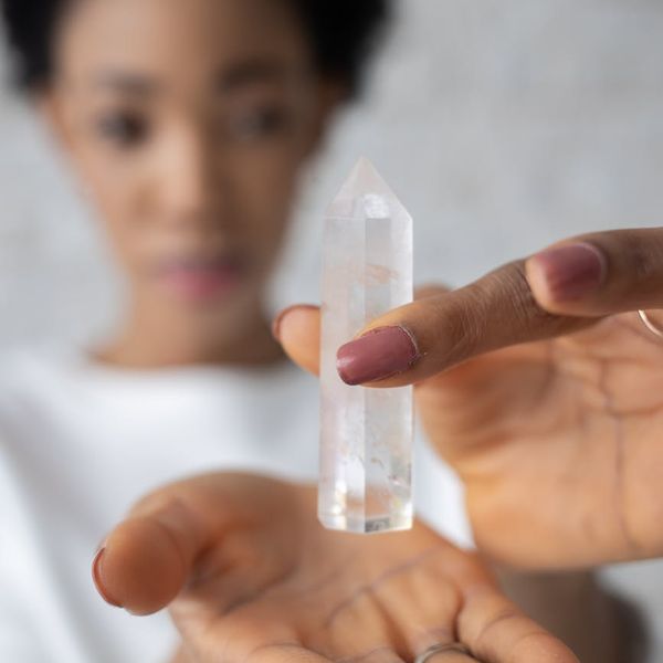 Person meditating calmly, showing inner peace and tranquility.
